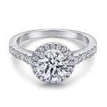 Classical Round Solitairesilver ring