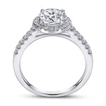 Classical Round Solitairesilver ring