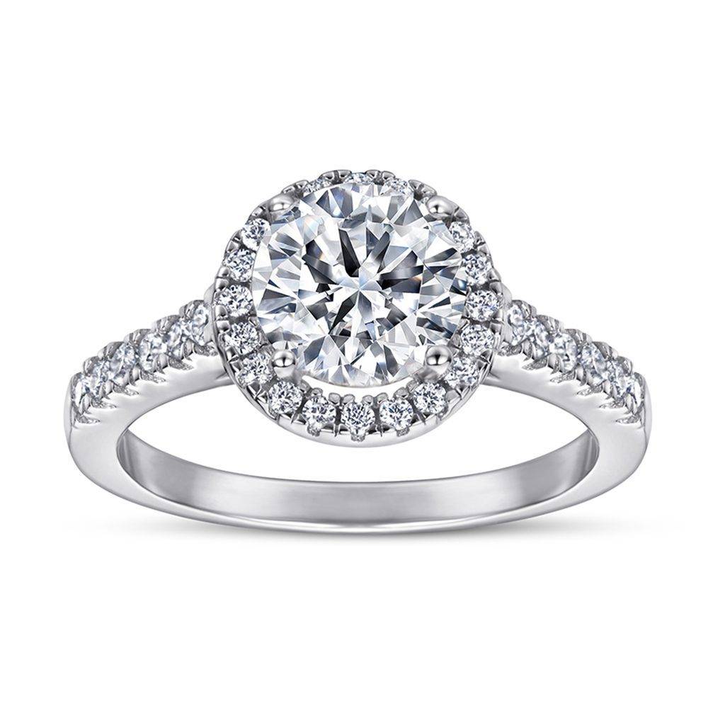 Classical Round Solitairesilver ring