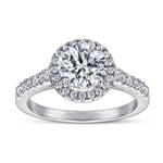 Classical Round Solitairesilver ring