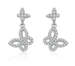 Butterfly silver earrings
