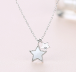 Twinkling star silver pendant
