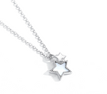 Twinkling star silver pendant