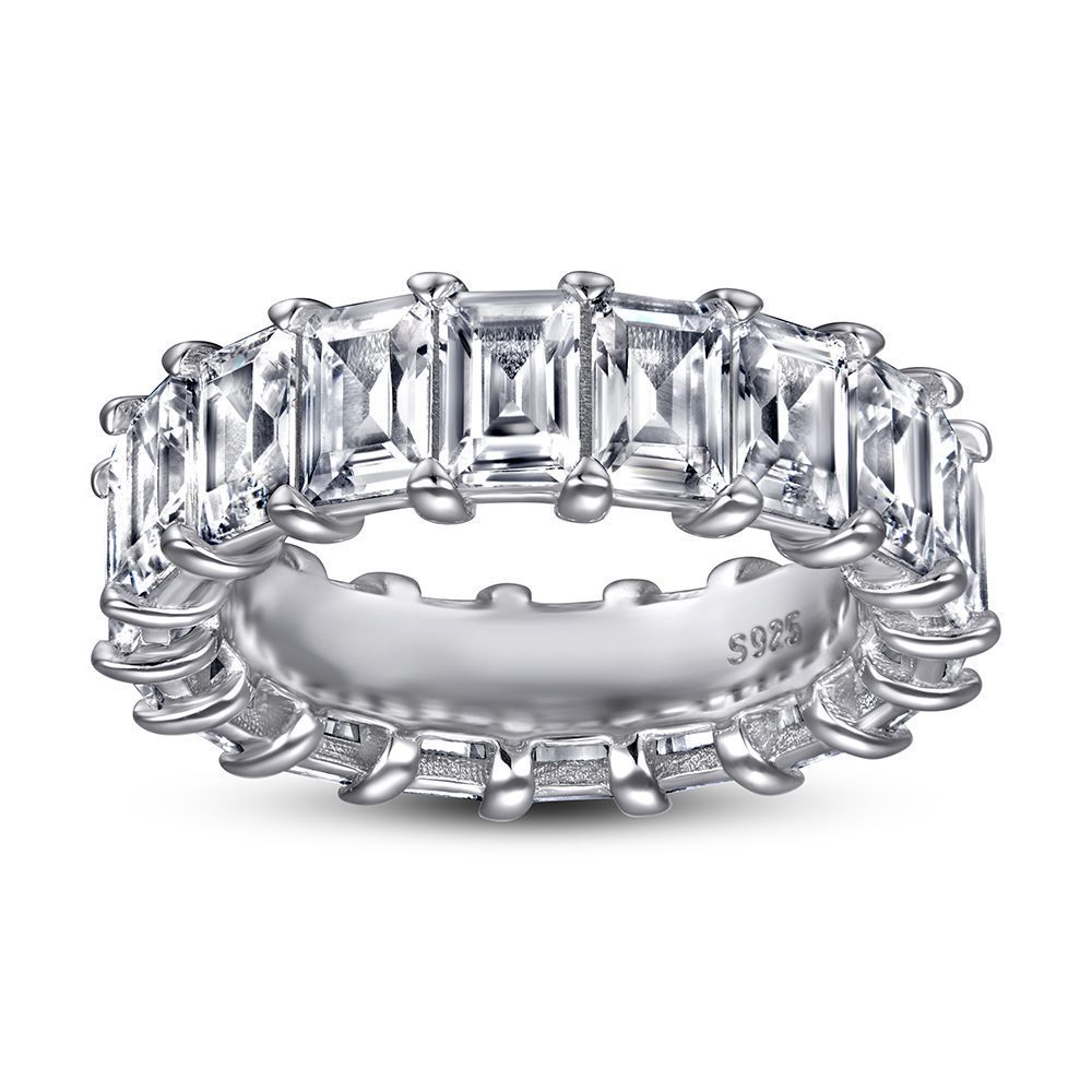 White Emerald Zircon Studded Ring