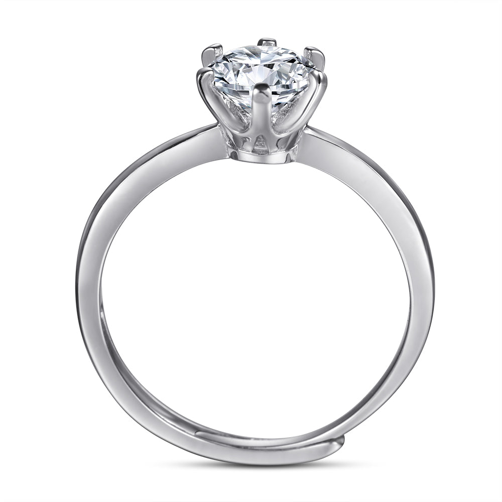 Simple Adjustable Silver ring