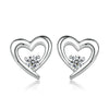 Heart with round zircon Earring