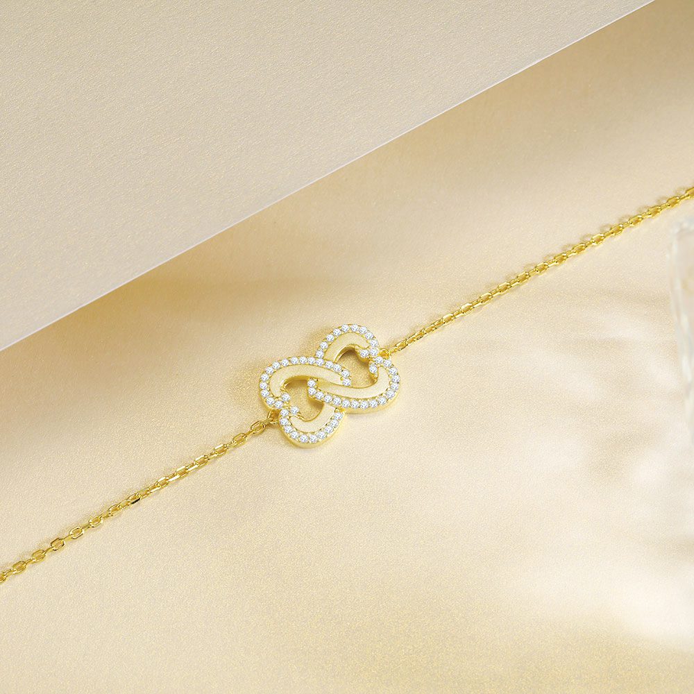 Infinite Heart Gold platted Bracelet
