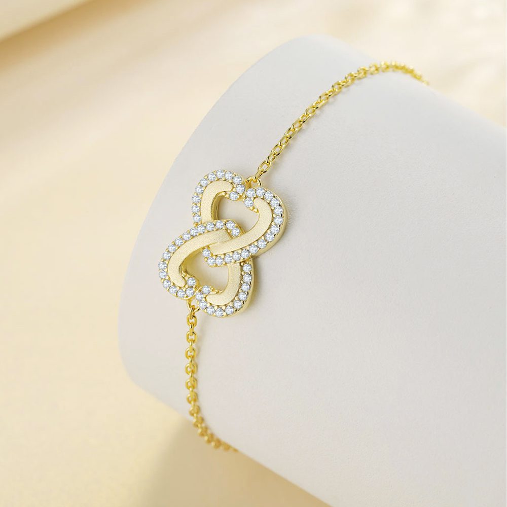 Infinite Heart Gold platted Bracelet