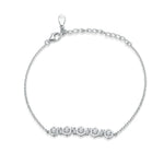 Carbon bond Silver Bracelet