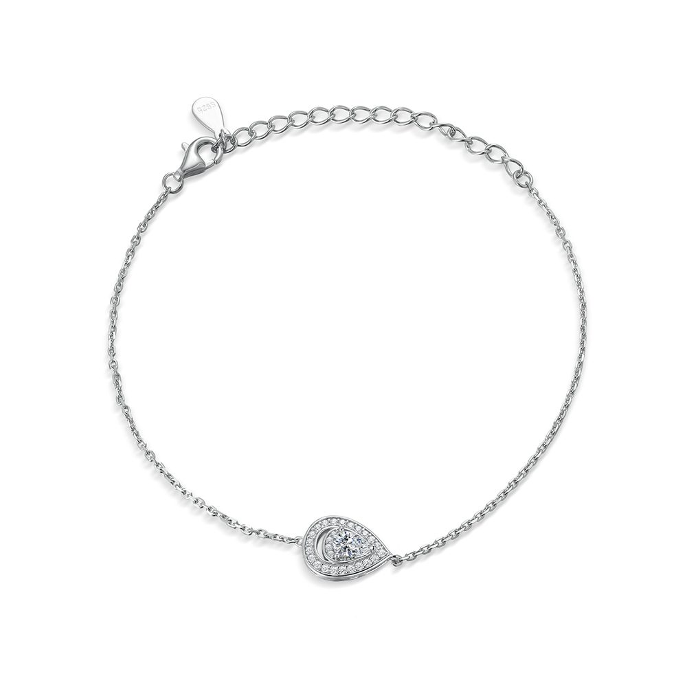 Pear shape Silver Bracelet