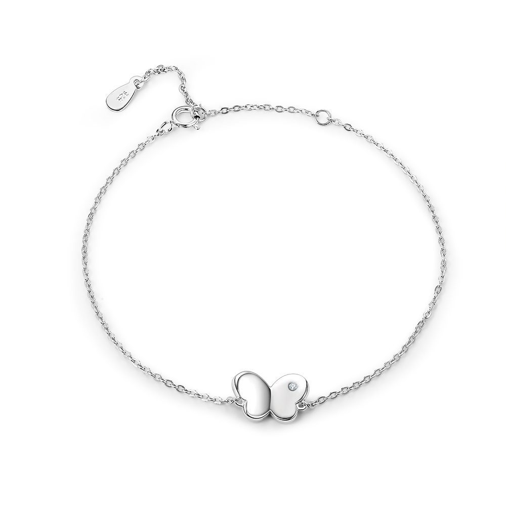 Cute Butterfly Silver Bracelet