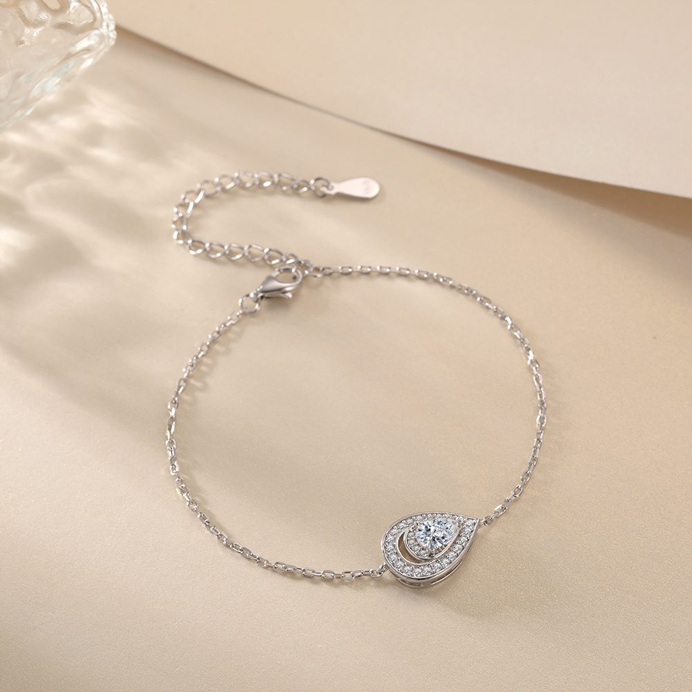 Pear shape Silver Bracelet