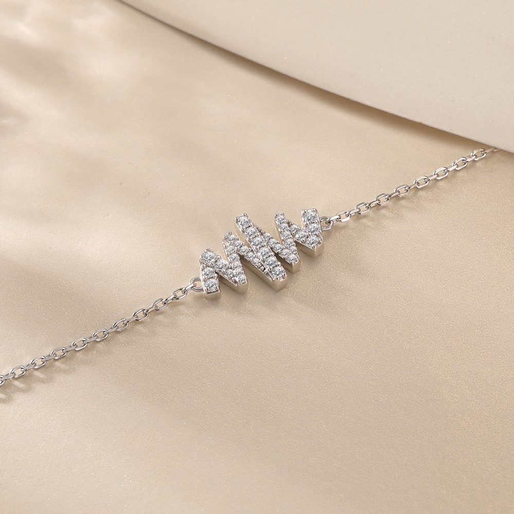 Heartbeat Silver Bracelet