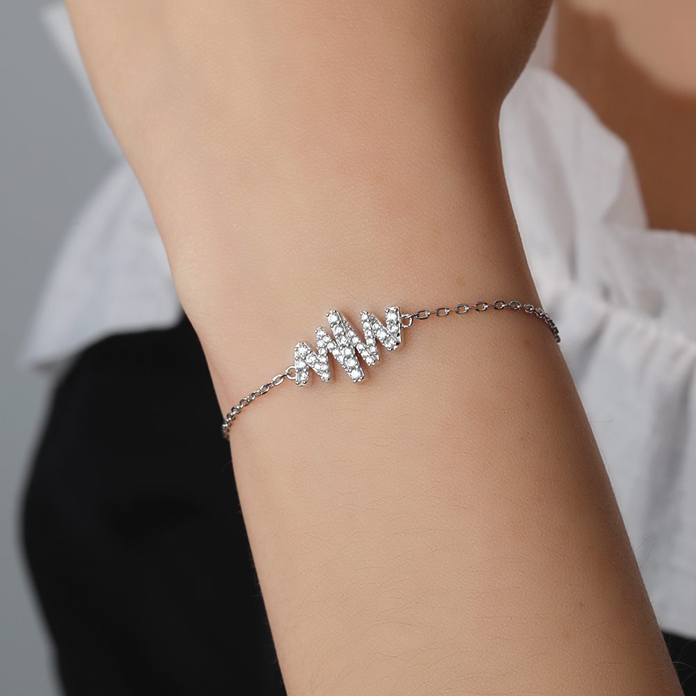 Heartbeat Silver Bracelet