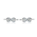 Infinity silver Earring