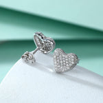 Heart full studded zircon Earring