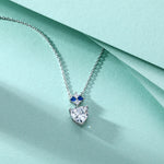 Heart Pendant with Blue Stones