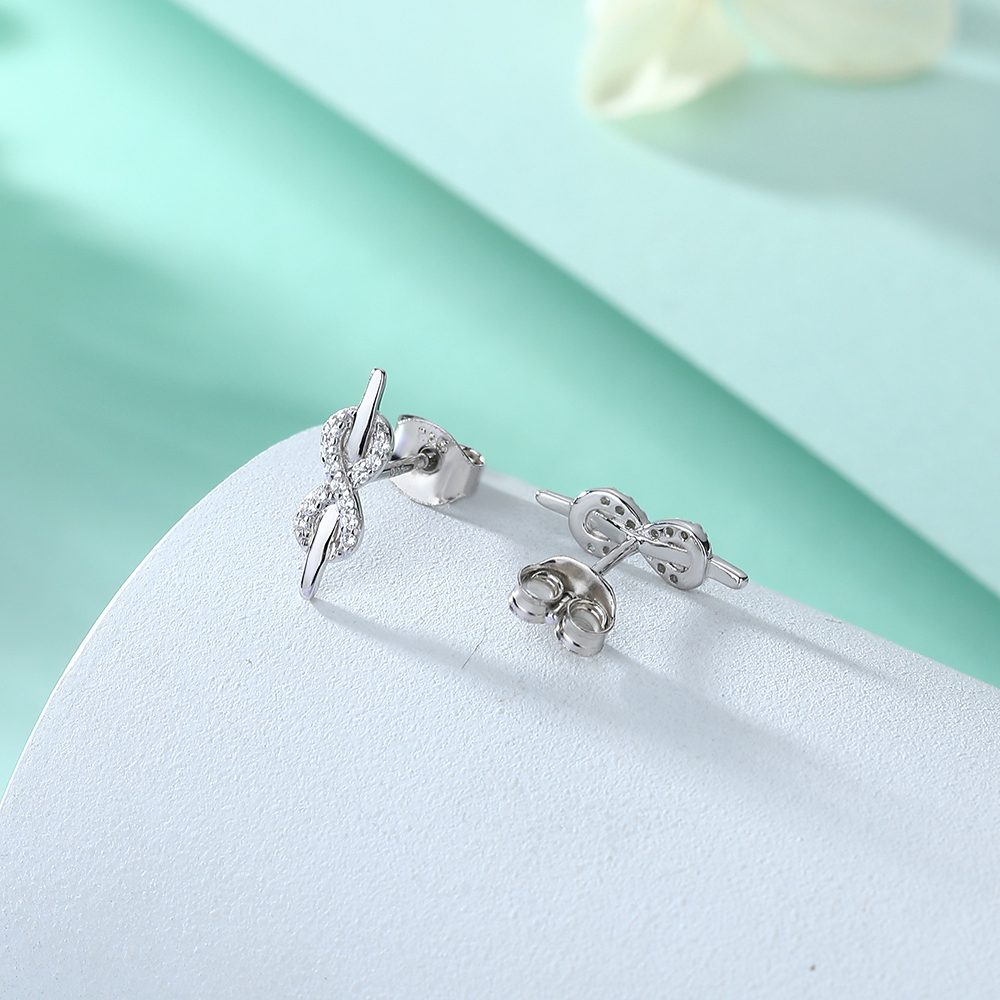 Infinity silver Earring