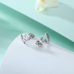 Heart with round zircon Earring