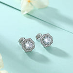 Green stone Octagonal Earring