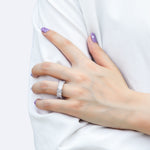 White Emerald Zircon Studded Ring