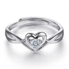 Silver Heart Adjustable ring