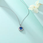 Blue Sapphire round Pendant