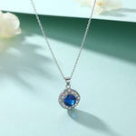 Blue Sapphire round Pendant