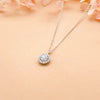 ROUND ZIRCON NECKLACE WITH STUDDED