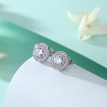 Peach colour zircon Earring