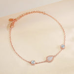 Rose Gold platted Pear shaped Bracelet