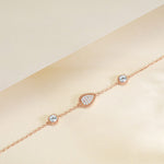 Rose Gold platted Pear shaped Bracelet