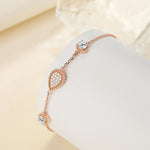 Rose Gold platted Pear shaped Bracelet