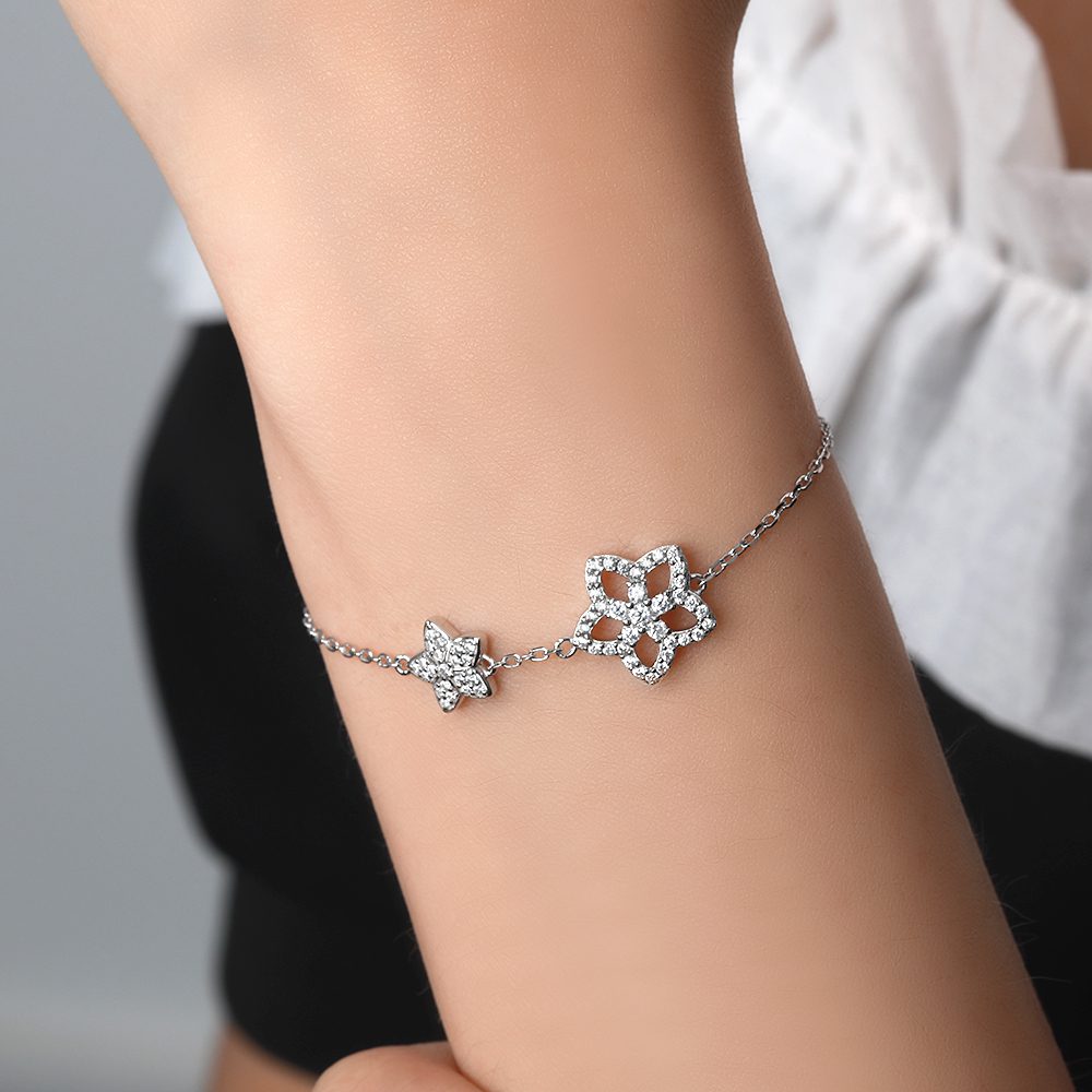 Flower Silver Bracelet