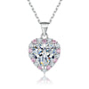 Silver Heart With Pink Zircon Studded