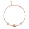 Rose Gold platted Pear shaped Bracelet