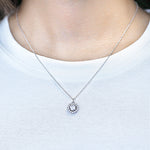 ROUND ZIRCON NECKLACE WITH STUDDED